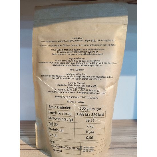 Anniçka Bebek Tarhanası 500gr Anniçka Bebek Tarhanası 500gr