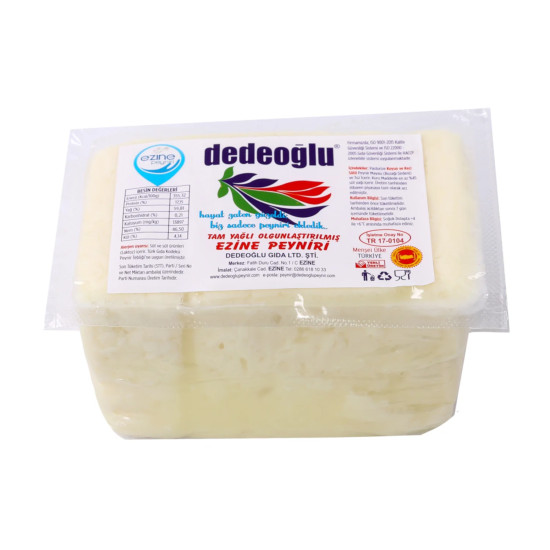 Dedeoğlu Tam Yağlı Olgunlaştırılmış Ezine Peyniri (Koyun) 655 - 720 Gram 2 Dedeoğlu Tam Yağlı Olgunlaştırılmış Ezine Peyniri (Koyun) 655 - 720 Gram 2