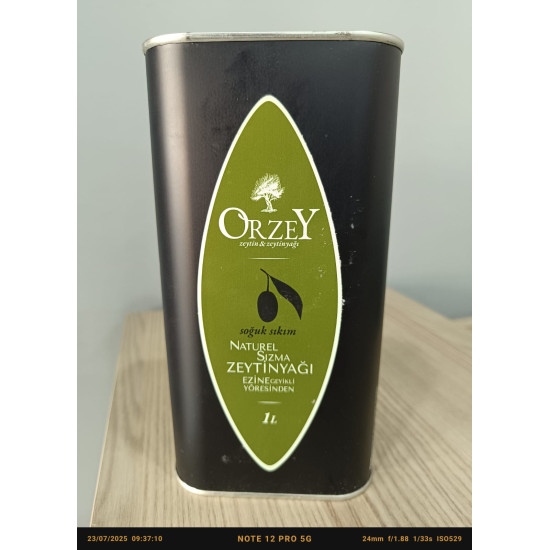 Naturel Sızma Soğuk Sıkım Zeytin Yağı 1 LT Teneke Naturel Sızma Soğuk Sıkım Zeytin Yağı 1 LT Teneke